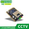 1CH HD recorder board SD card storage module Support CVBS recording CCTV PCB board DVR monitor recorder board ► Photo 1/6