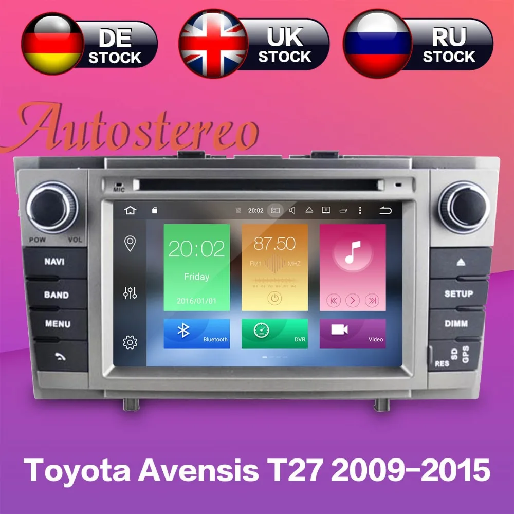 Cheap Android 9.0 Car DVD Player Autoradio for Toyota Avensis T27 2009-2015 GPS Navigation multimedia headunit radio tape recorder IPS 1