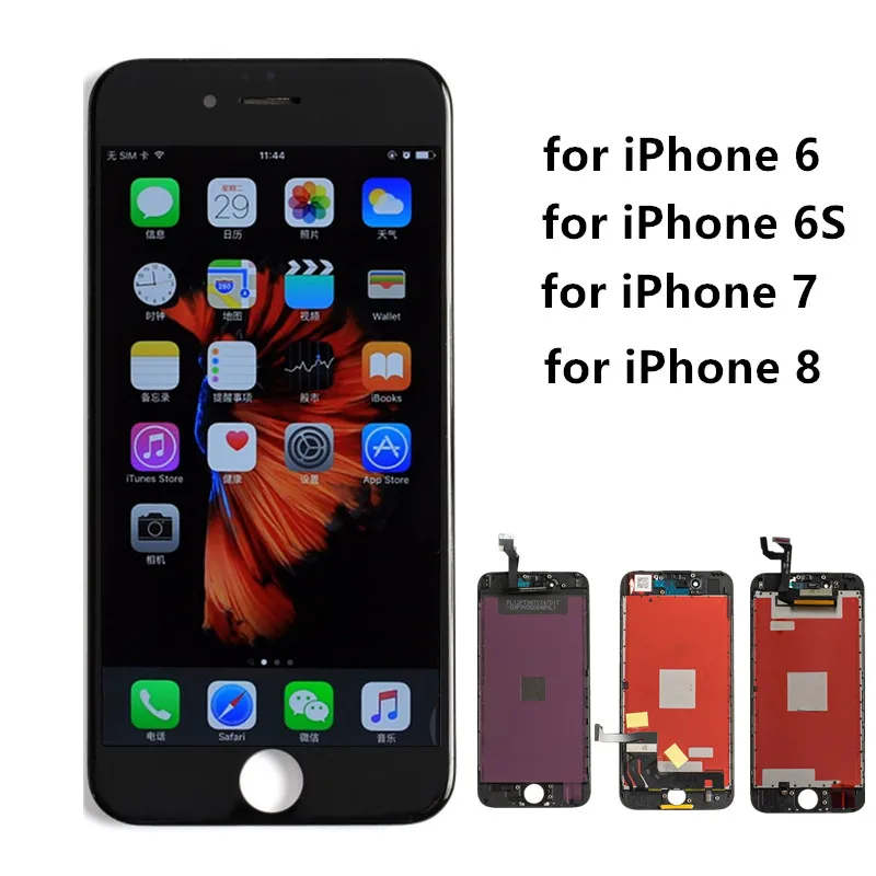 

Replacement LCD Parts for iPhone 6 6S 7 8 Display and Digitizer Screen Assembly,Black and White