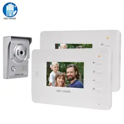 4,3 "цветной видеодомофон видео система внутренней связи с домофоном 1/2/3 монитора + ИК камера ночного видения Колокольчик для дома/квартиры