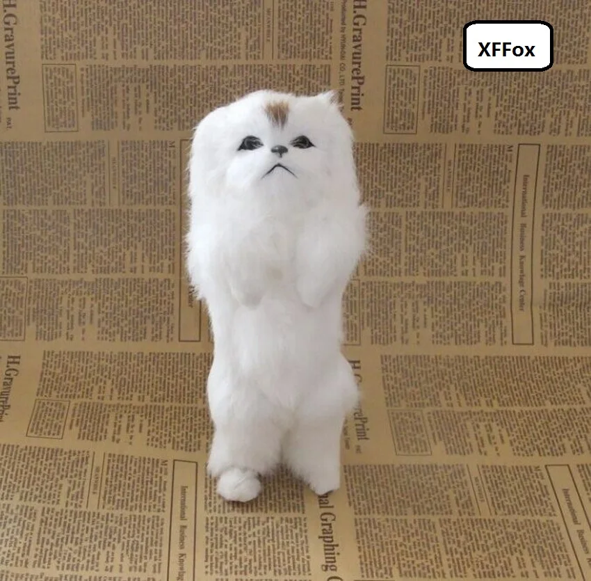 Новая модель настоящей белой собаки из пластика и меха кукла lucky dog подарок около