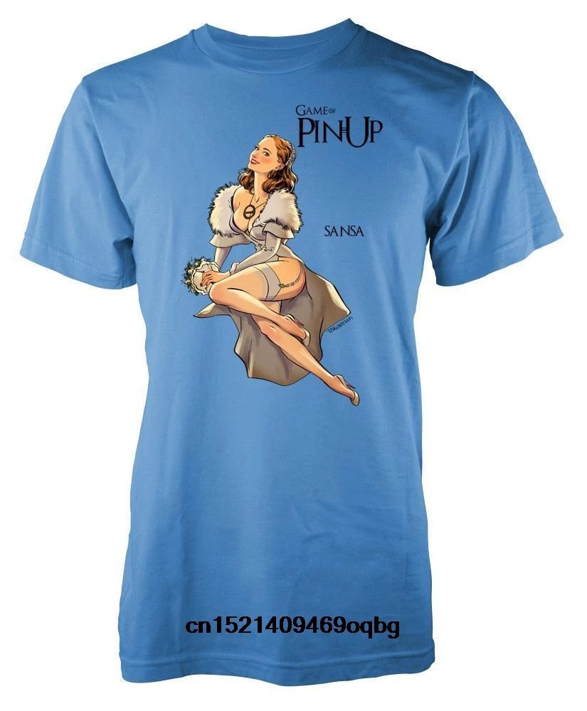 

Hot Sales2018 Game Of Thrones Inspired Game Of Pin Up Sansa Stark 3D Printed Tee Shirts High Quality Short Sleeve Tee