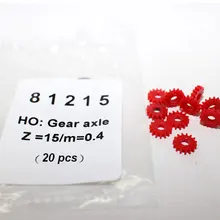 20 шт 1/87 HO Масштаб 15 зуб красная Шестерня модель электропоезда аксессуары для песочного стола