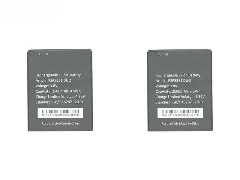 Ciszean 2 шт./лот Сменный аккумулятор для Prestigio Grace S5 LTE PSP5551 DUO PSP 5551 2500 мАч батареи |