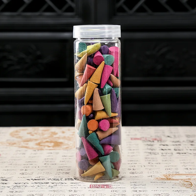 125 штук удлиненной пластиковой бутылки цветные конусные благовония цветы благовония башня благовония сандаловое дерево для помещений