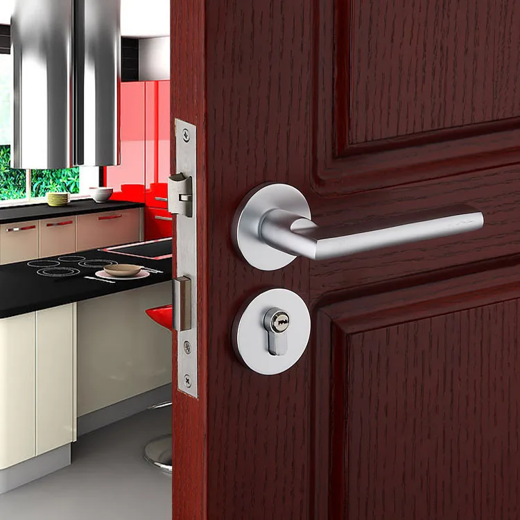 

Cadeado White European Contracted Space Aluminum Solid Fission Lock Interior Bedroom Wood Machinery Wholesale Hardware Locks