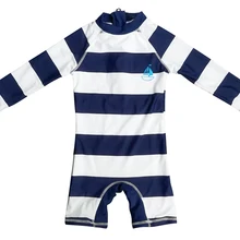 Bonverano(TM) Детский Слитный Солнцезащитный Пляжный Синий Белый Купальник Для Малышей и Детей из Высококачественного Быстросохнущего Материала с Эффективного Фактором УФ-Защиты 50