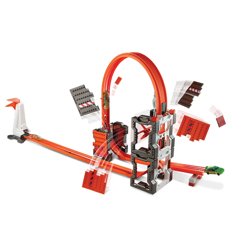 Оригинальный конструктор Hot Wheels Track Builder TVD SPRG разные крутые ударные треки сборный