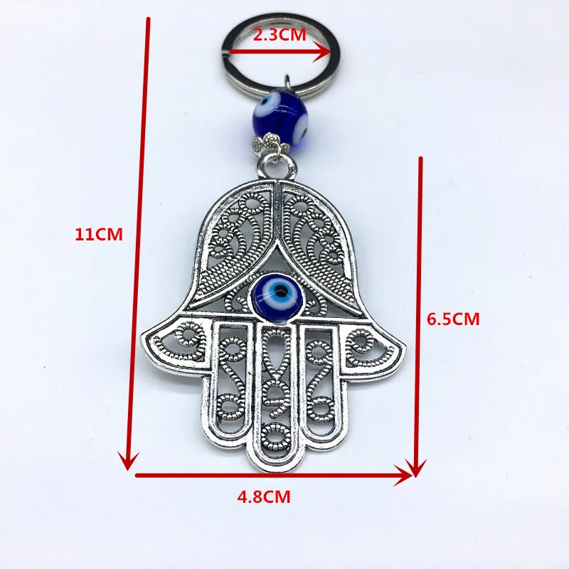 Evil Eye Keychain Hamsa Fatima Hand Protection Charm Key Chain Good Luck Amulet