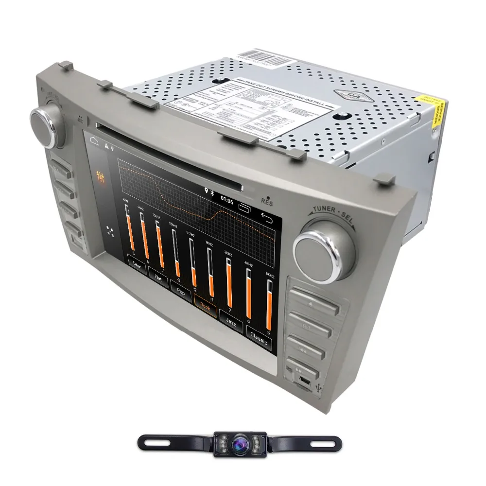 Discount 8" 2 Din Android 8.1 Car DVD Radio For Toyota Camry AURION 2007 2008 2009 2010 2011 Stereo Gps Navigation SWC 2GB RAM+Camera+Map 5