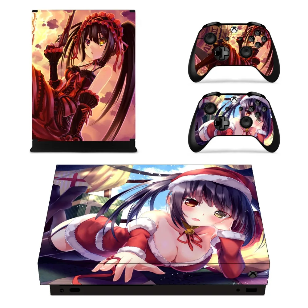 Лицевые панели аниме Cute Girl Tokisaki Kurumi консоль и наклейка на контроллер для Xbox One X с