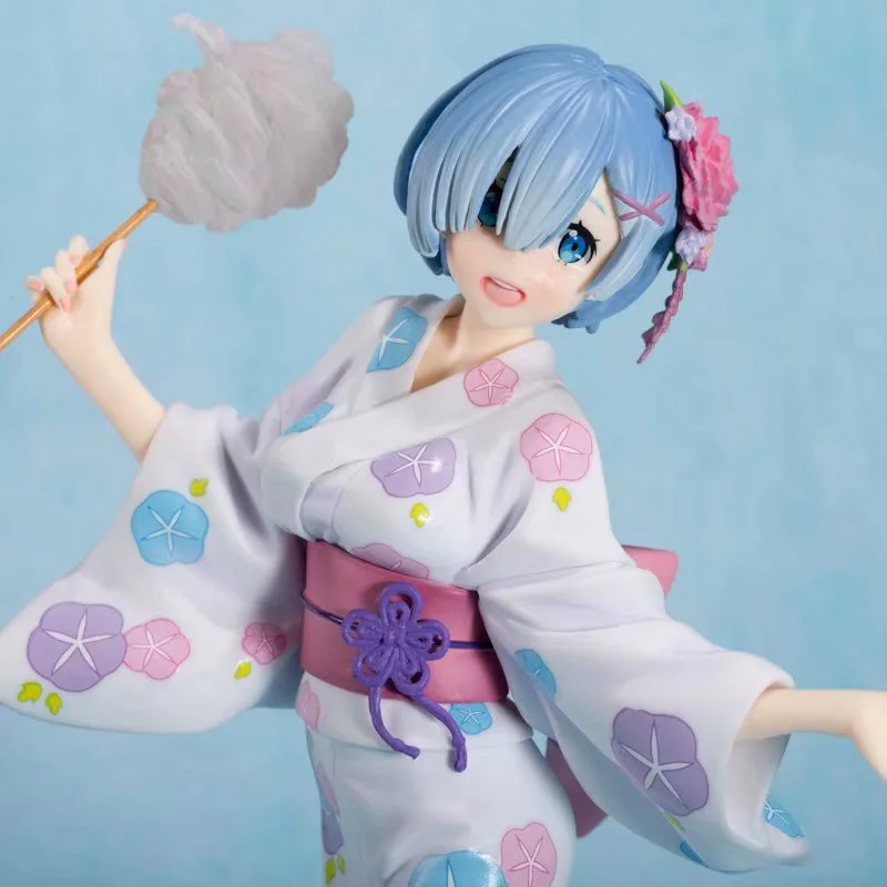 Re: жизнь в другом мире от Zero Rem фигурка 1/8 Масштаб Окрашенные фигуры кимоно халат Ver. Rem ПВХ фигурка игрушка Ainme