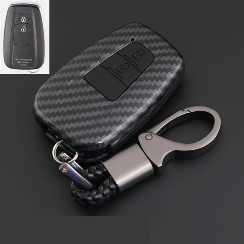 New-ABS-Carbon-Fiber-Shell-Silicone-Cover-Remote-Key-Holder-Fob-Case-KeyChain-For-Toyota-Camry.jpg_640x640