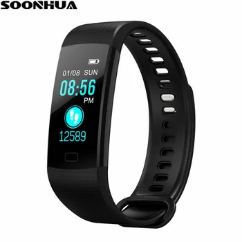 

SOONHUA OLED Smart Wristband Bracelet Blood Pressure Heart Rate Monitor IP67 Waterproof Sports Fitness Color Screen Bracelet