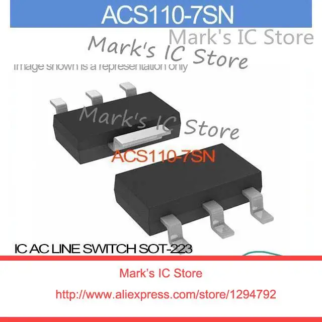 ACS110 7SN IC AC LINE SWITCH SOT 223 ACS110 110 ACS110 110 ACS11 110 7S