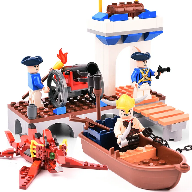 Пираты, карибы, черный жемчуг, корабль-призрак Королевского флота, капитан Джек, большая модель, строительные блоки, развивающие игрушки для детей - Цвет: 9111 No Box