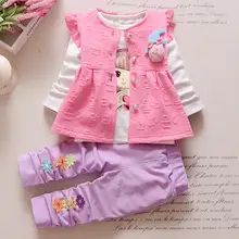 Детский комплект одежды для мальчиков, Весенняя футболка+ жилет+ штаны, комплект из 3 предметов, пальто с капюшоном, костюмы, осенняя хлопковая одежда для малышей HB3058