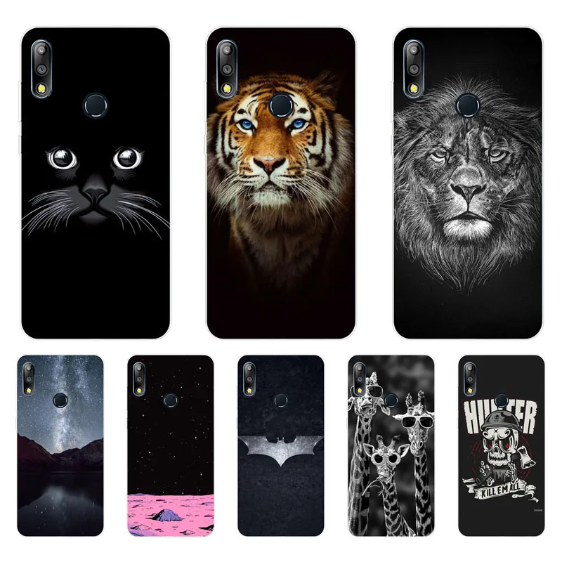for asus zenfone max Pro m2 zb631kl Case Silicon tigon beast Painting Soft TPU Back Cover Phone cases shell |