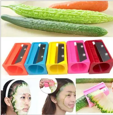 

With Mirror MakeUp Mask slicer cucumber beauty Cucumber mask cutter beauty device Kitchen Gadget Tool Vegetable Fruit Curl Slice