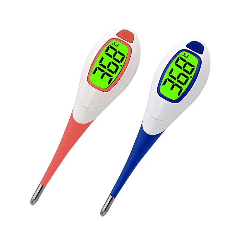 Цифровой термометр для младенцев и взрослых с функцией оповещения, мягкая оральная головка, красный/синий BC1012