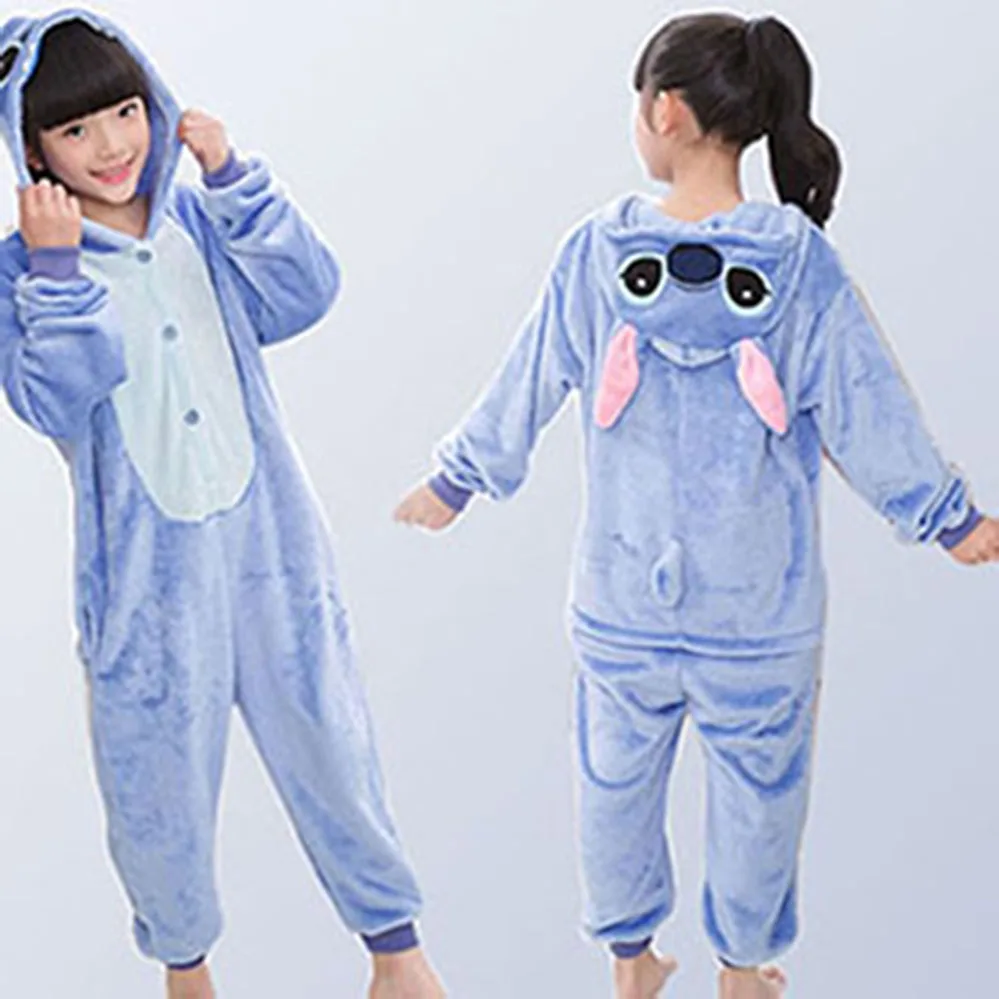 

Flannel Baby Boys Girls Unicorn Pajamas Animal Pyjamas Kids Sleepwear cosplay Onesie autumn clothes for 4 6 8 10 12 Years