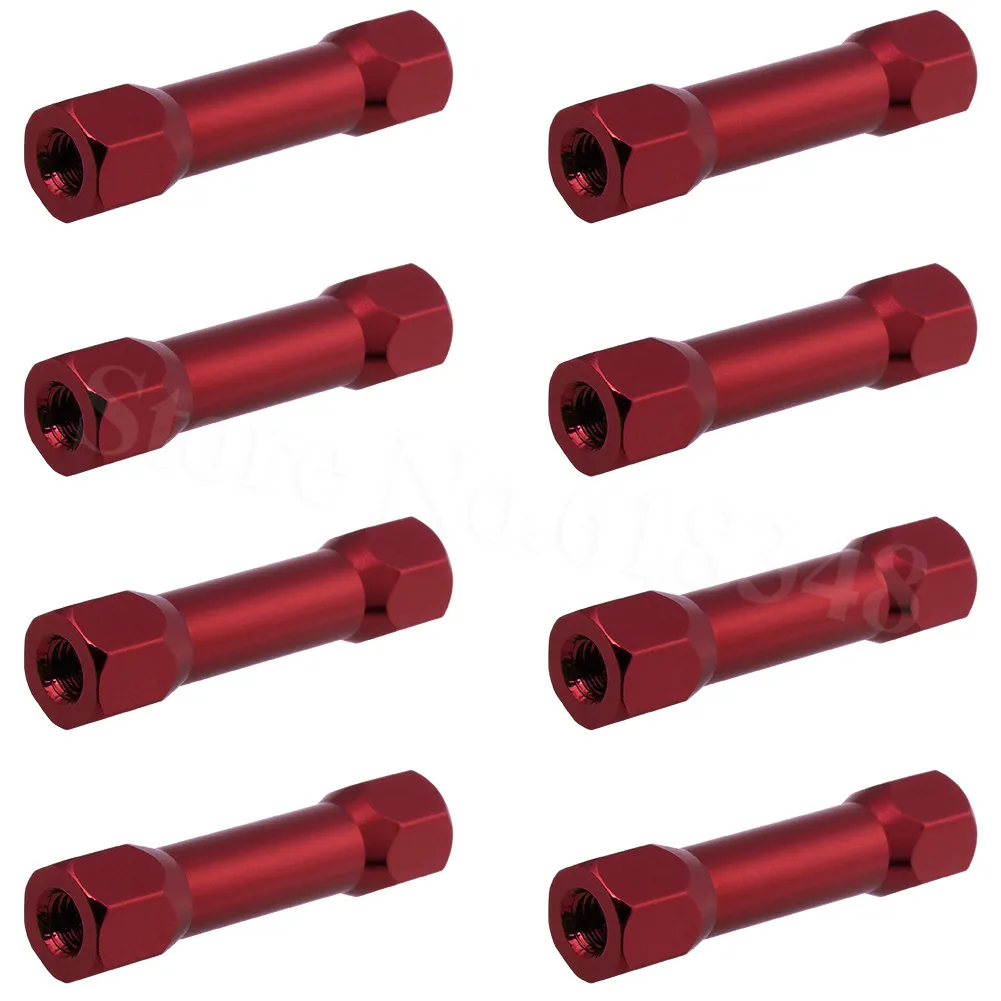 8-Pack HobbyPark M3x25mm Aluminum Standoffs Spacer Hex for RC FPV Drone Multicopter Red 