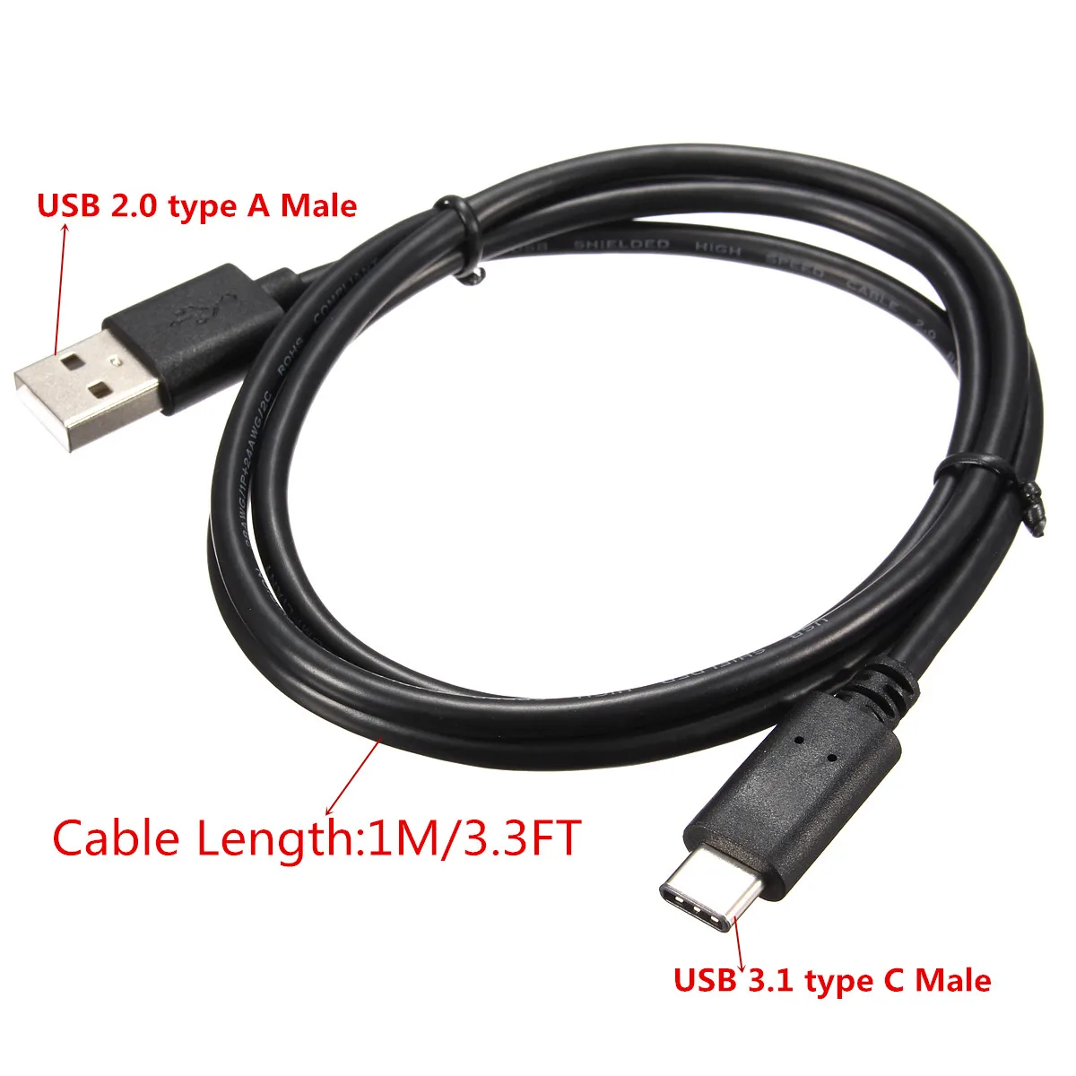 Кабель USB 3,1 type-C-USB 2,0 A для зарядки и синхронизации данных для Nokia N1 для Google Nexus 5X6 P для ZUK Z1 для OnePlus 2