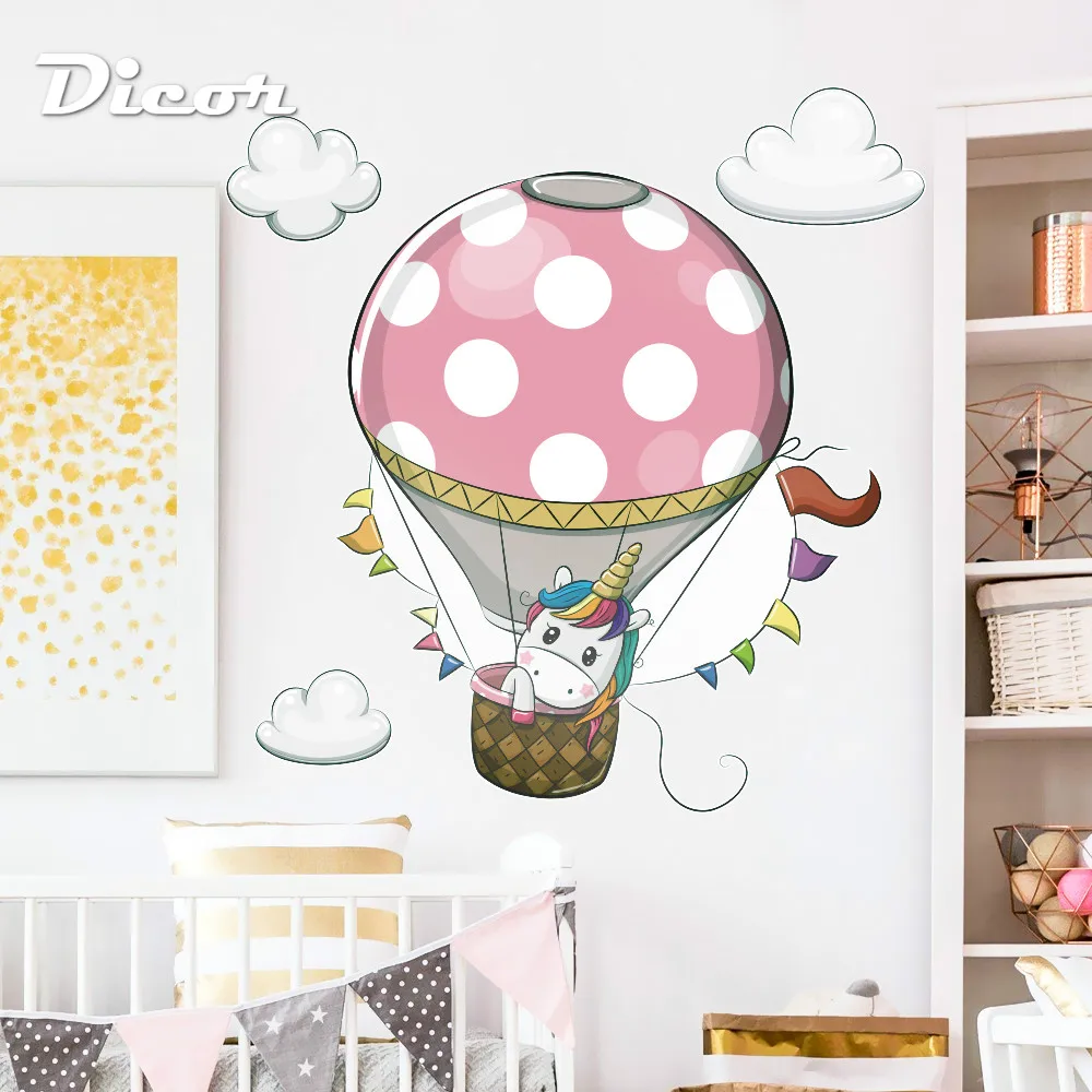 DICOR Kawaii Наклейка на стену с воздушным шаром наклейки персонажами из мультфильмов