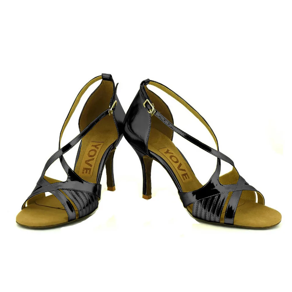 YOVE Dance font b Shoe b font PU Women s Latin font b Salsa b font