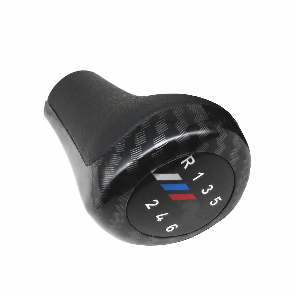 FaroeChi High quality Leather 6 Speed Manual Car Gear Shift Knob For BMW E92 E91 E90 E60 E46 E39 ...