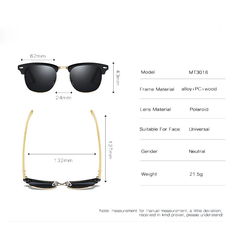 KEITHION Retro Womens Mens Sunglasses Polarized Vintage Round Bamboo Leg Color Eyewear Female Male sun glasses Uv400