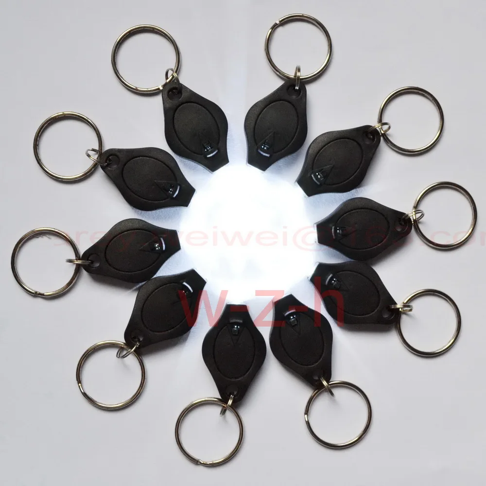 high quality 100pcs Mini white light 22000mcd LED Flashlight Keychain