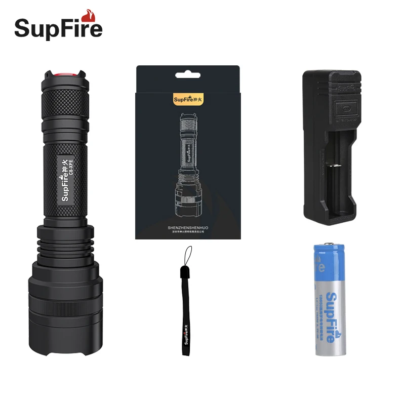 

LED Flashlight Linterna Torch Light Lanterna LED Supfire C8 for Nitecore Fenix Convoy Sofirn Nicron Olight C8 Flash Light S151