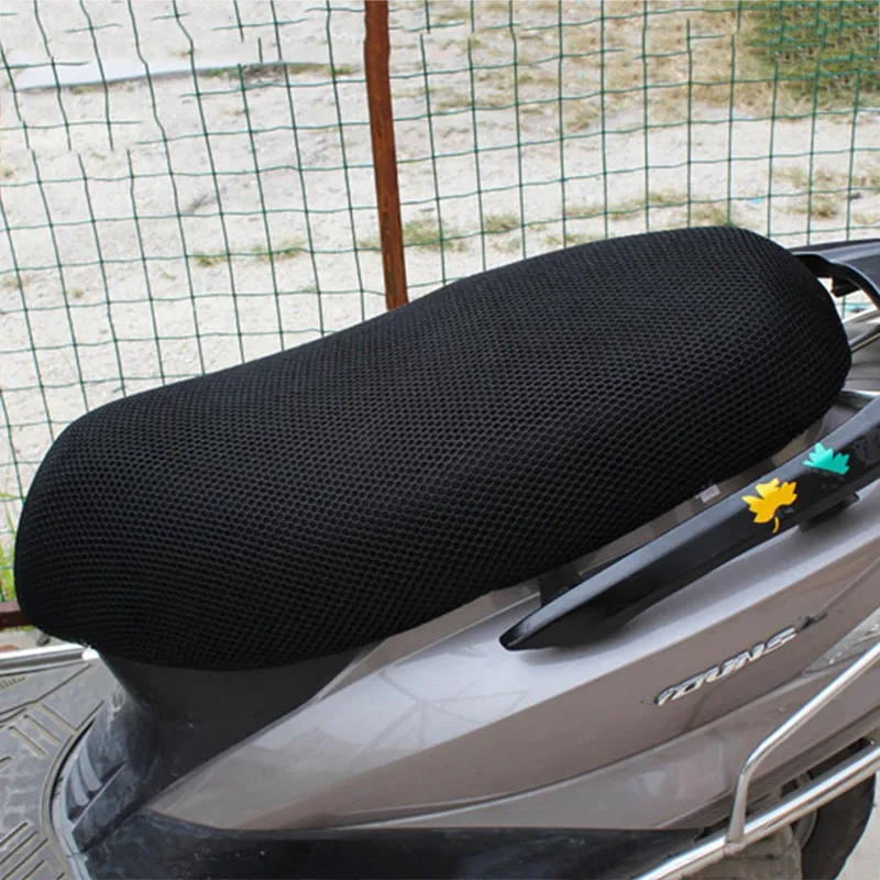 

1Pc 54*97cm 3D Motorcycle Electric Car Net Seat Cover Scooter Mesh Breathable Cushion Mat Black