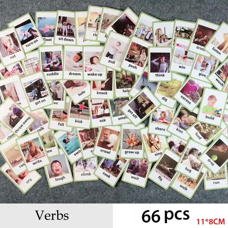 32Pcs/Set Learning Family English&Chinese Word Card Montessori table