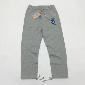

BOB DONG Heavy 630g Sweatpants US Air Force California Base Logo Mens Pants Military Casual Trousers Full Length W28 W36