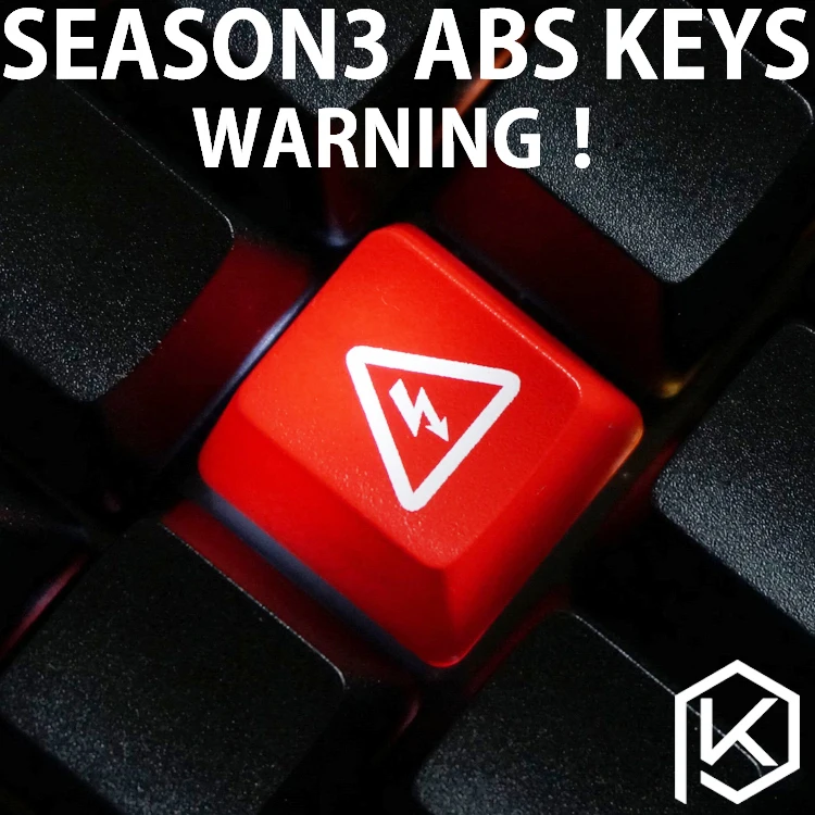 

Novelty Shine Through Keycaps ABS Etched, light,Shine-Through warning black red custom mechanical keyboards light oem profile