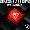 Novelty Shine Through Keycaps ABS Etched, light,Shine-Through warning black red custom mechanical keyboards light oem profile ► Photo 1/2