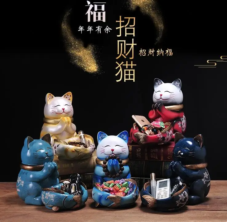 Керамические изделия на удачу, фигурки котов Maneki Neko, украшения для дома, домашний фарфор, украшения для животных, аксессуары для домашнего декора