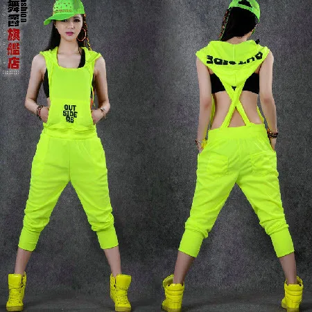 neon yellow overalls