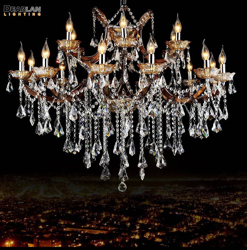 

Large Crystal Chandelier Lighting Big Cristal Lustres Light Fixture Chandelier Crystal for Hotel Project MD8662