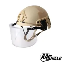 AA щит баллистический ACH с высоким вырезом Тактический Защитный шлем пуленепробиваемая стеклянная маска для тела Броня арамидное ядро NIJ IIIA 3A комплект загара