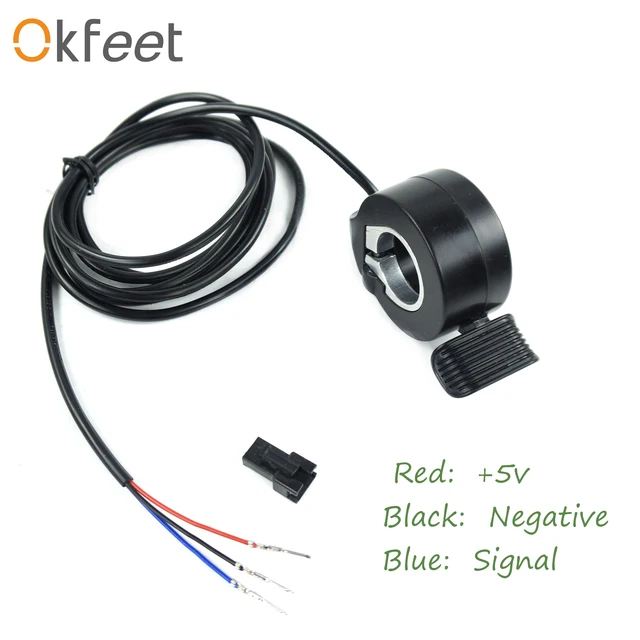 US $6.23 Okfeet Wuxing Throttle Electric Scooter Bike 130X Thumb Throttle Accelerator for Ebike Bicycle Conv