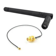 Один набор 3dbi 5,8 ГГц Антенна RP-SMA мужской модем Booster+ U. fl к RP SMA кабель с Гнездовой частью соединения 17 см