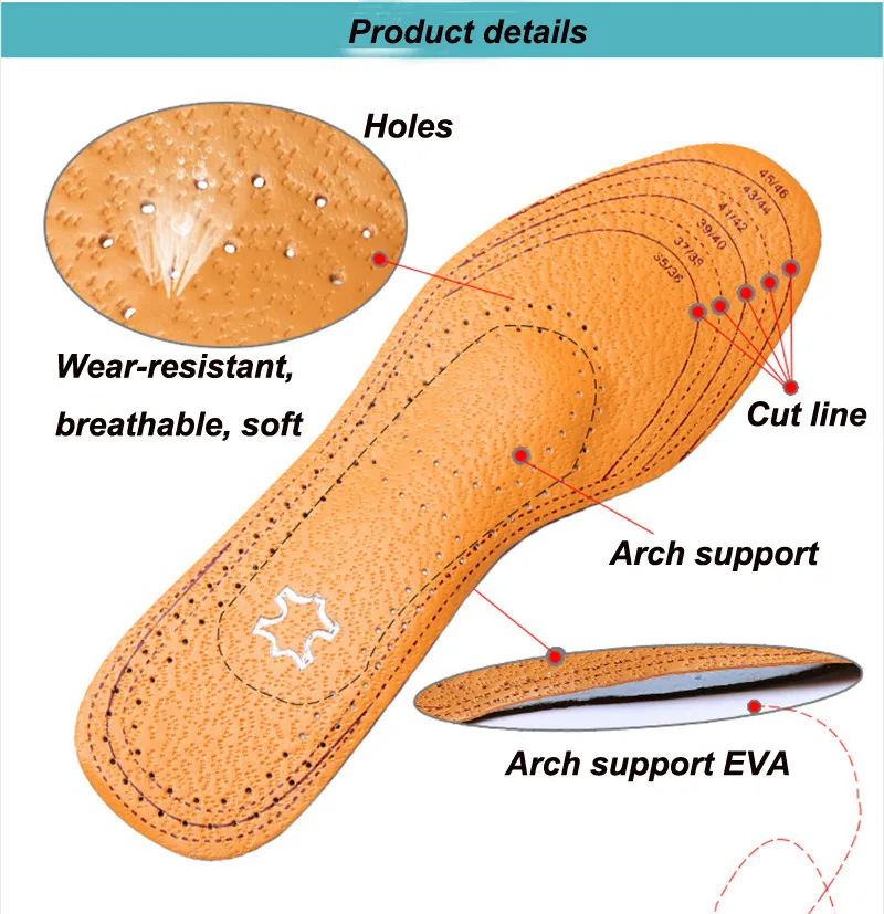 Горячая Распродажа, ортопедические стельки для спортивной обуви, стельки для мужчин и женщин, кожаные износостойкие Дышащие стельки