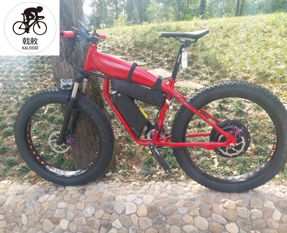 Clearance Kalosse  48V 1000W Adults E bikes  Hydraulic brake   26*4.0 Beach bicycle  electric snow bike  electric  bike  27 speed 1