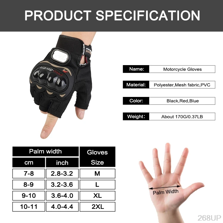Перчатки для мотоцикла на половину пальца, гоночная Защитная Экипировка, внедорожный скутер для верховой езды, мотоциклетные перчатки, противоскользящая мотоперчатка