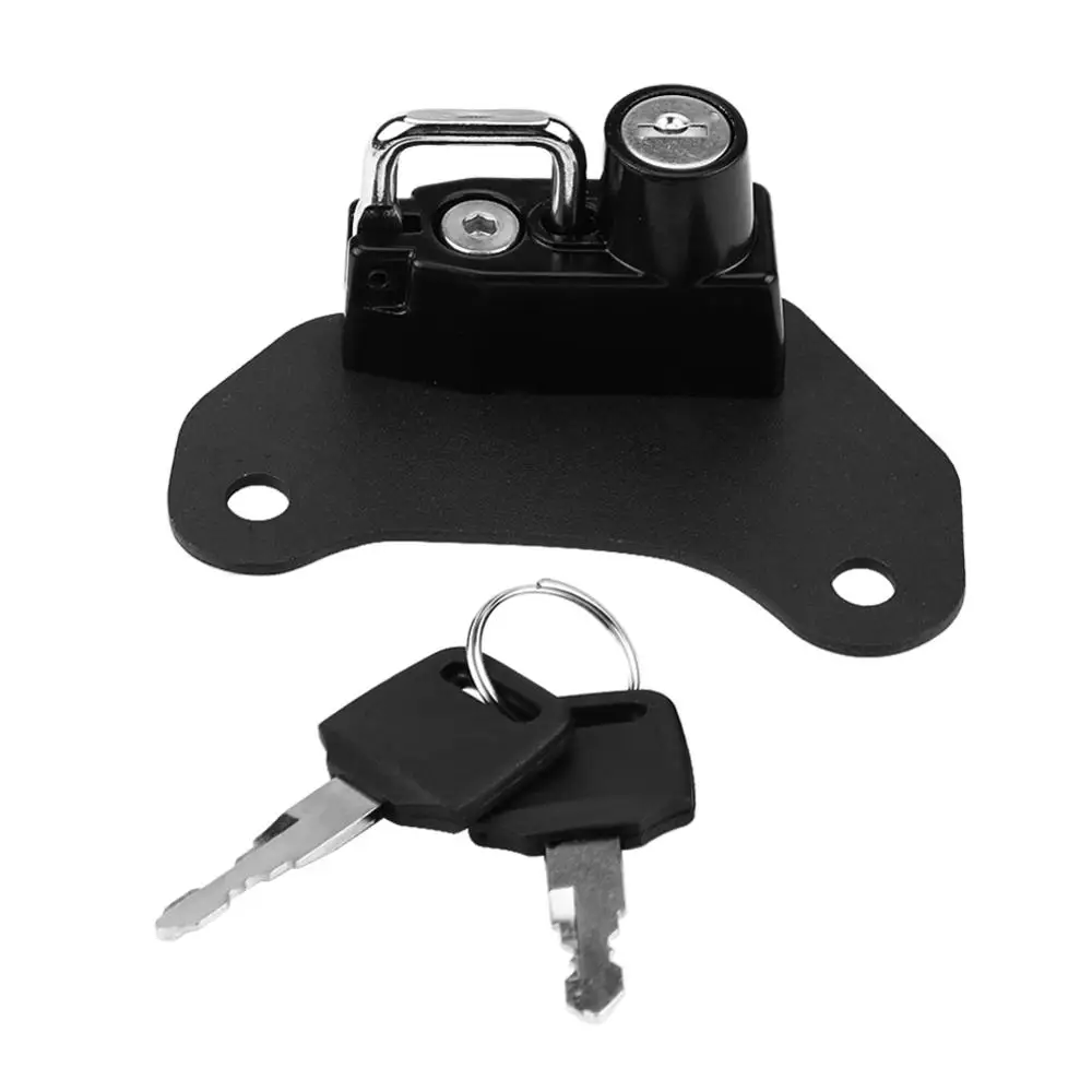 

portable mini Motorcycle Aluminium Alloy Helmet Lock Mount Hook with two keys Fit for Scout/Sixty 2015-2018 Black