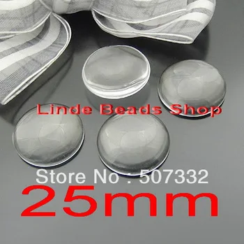 

Free shipping! 50pcs 25mm clear domed magnifying round glass cabochons,photo jewelry pendant inserts GT008