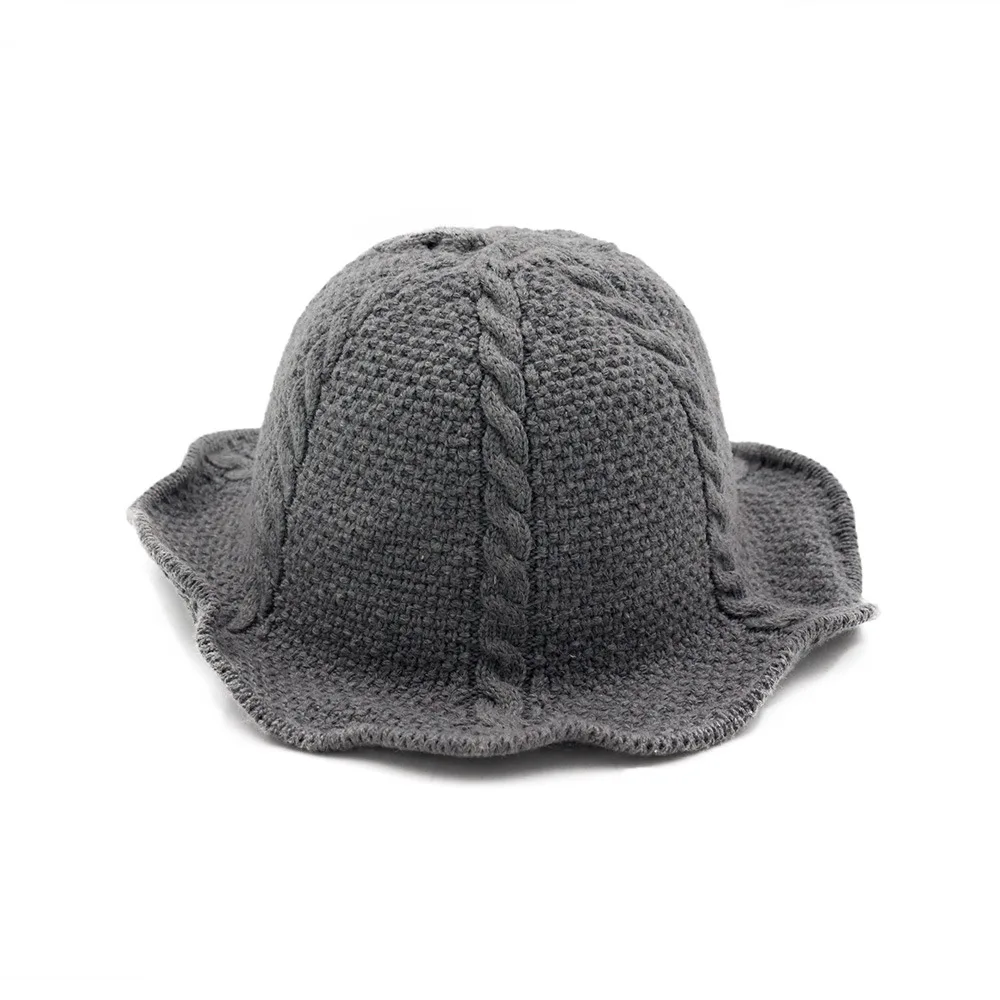 [AETRENDS] Зимняя шерстяная шапка, вязаная Панама, шапки для женщин, складная Панама, Панама, Z-5966